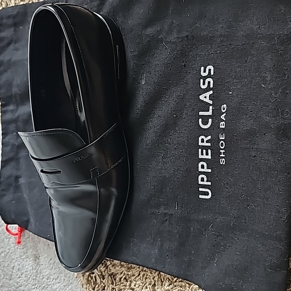Prada leather dress Slip on men's shoes 👞 - Picture 9 of 9